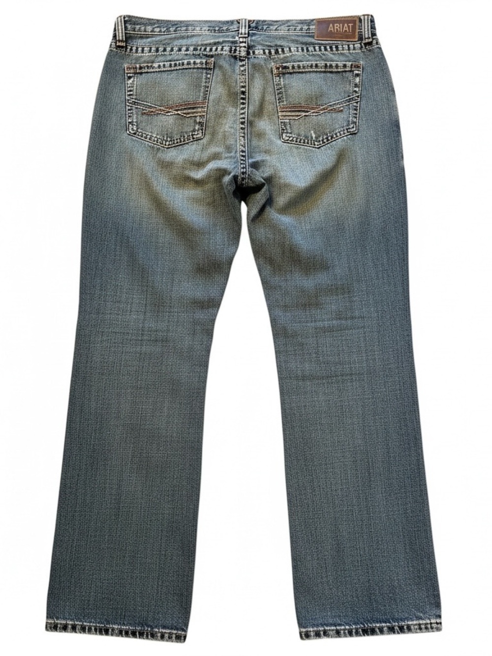 Ariat Men's Blue Bootcut Jeans Light Wash Tag Size 40x34 Measures 40x33 - Picture 2 of 16